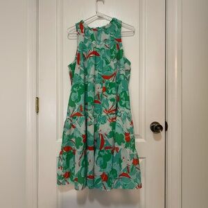 Periwinkle by Barlow Green and Red Floral Dress